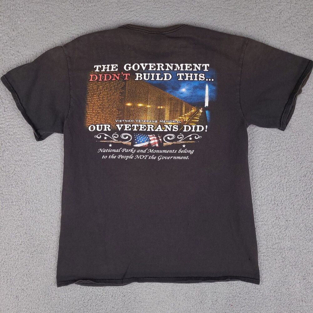Support Our Vets T-Shirt Mens Large Parks And Monuments Belong To The People